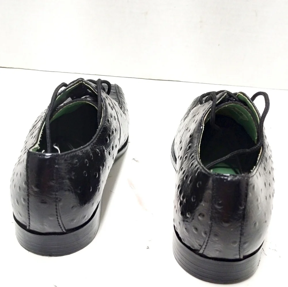 Stacy Adams women's shoes Black Leather Crocodile Embossed Oxford  Size:7 M